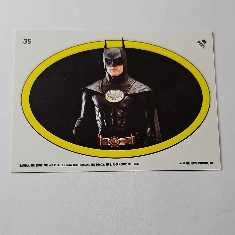 Topps Batman Sticker with Yellow and Black Design